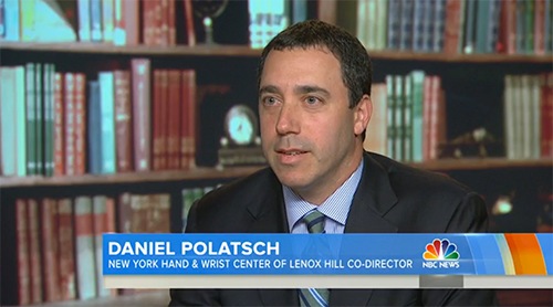 Owing to his expertise on thumb injuries, Dr. Dan Polatsch discusses overuse injures from texting on NBC's Today Show